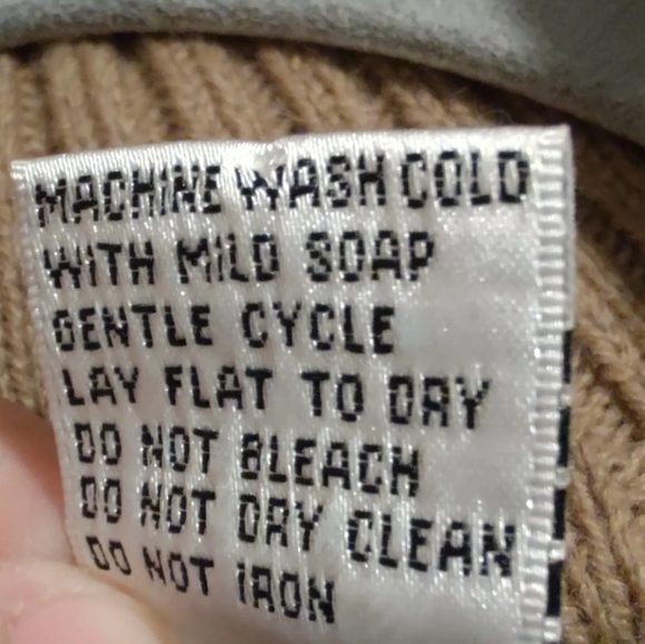 "Jenny" Camel Cable Knit Zip Up Cardigan Sweater *XL* - Picture 6 of 7